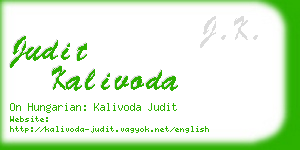 judit kalivoda business card